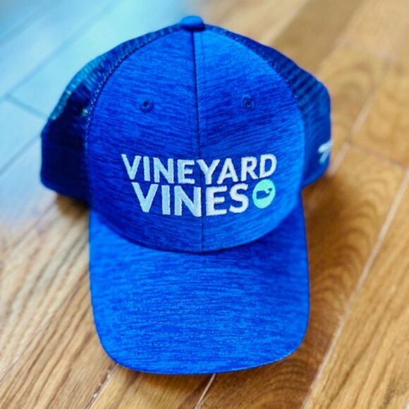Vineyard Vines Mens Navy Blue Snap-back Trucker Hat - Picture 1 of 6
